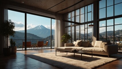 Beautiful classic living room in a minimalist view