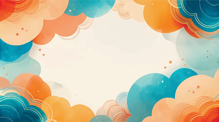 Vector illustration, A colorful banner template for the background. "Asian Native American Heritage Month, Hawaiian Pacific Islands" with an empty space for text. AAPI AANHPI abstract background