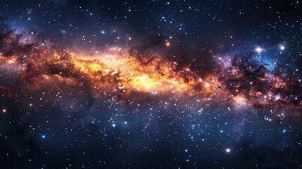 Fototapeta premium Stunning Landscape Photo of a Majestic Galaxy Capturing the Awe-Inspiring Beauty and Vast Wonders of the Cosmos in Vivid Detail