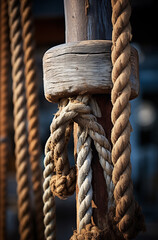 Equipment for ships, rope. 