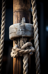 Equipment for ships, rope. 