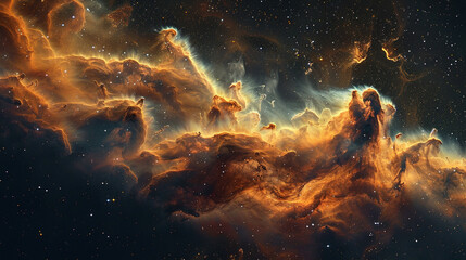 Fototapeta na wymiar Stunning Macro Photo Captures Intricate Details of a Cosmic Dust Cloud in Space