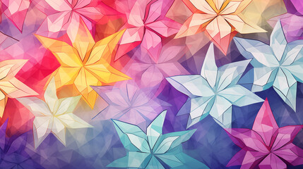 Abstract Image, Geometric Flowers, Floral, Pattern Style, For Background, Wallpaper, Desktop Background, Smartphone Cell Phone Case, Computer Screen, Cell Phone Screen, Smartphone Screen, 16:9 Format 