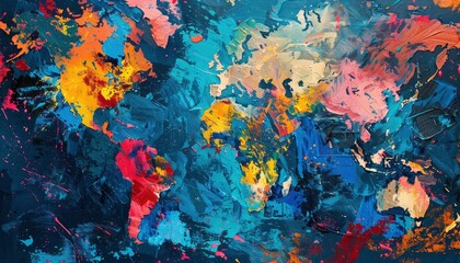 image of the world map as seen from the top