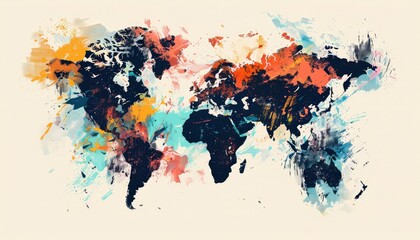 image of the world map as seen from the top