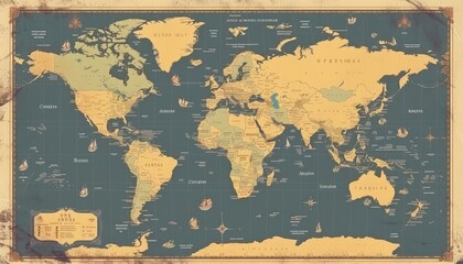 Image of the world map as seen from the top