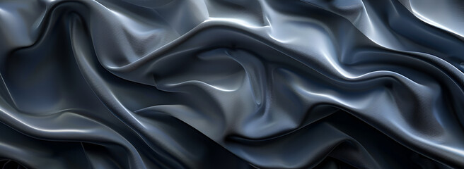 Obraz premium Textile black backgrounds simplicity, Black silk background. Luxurious Scarlet Silk Fabric Backdrop