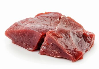 raw meat beef isolated on white background