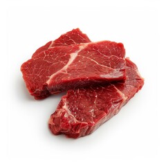 raw meat beef isolated on white background
