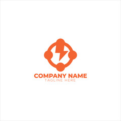 Electric logo. Electrical Power logo design vector
