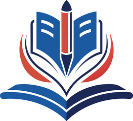 Gradient elementary school logo Vector illustration