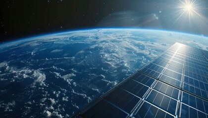 Solar panels as seen from an angle