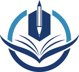 Gradient elementary school logo Vector illustration