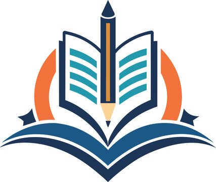 Gradient elementary school logo Vector illustration