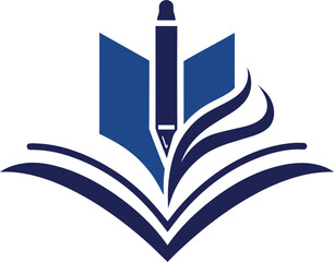 Gradient elementary school logo Vector illustration