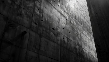 Obraz premium Concrete wall, as seen from an angle