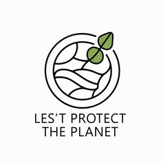 Minimalist Earth logo