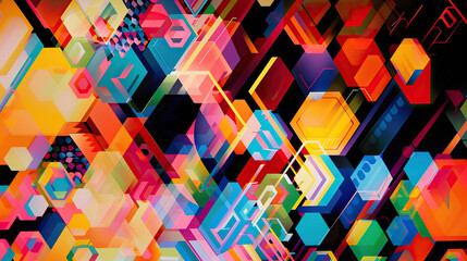 Abstract colorful background poster