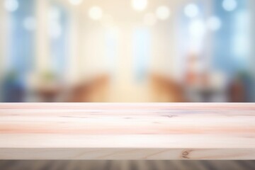 wood table top on blurred abstract background