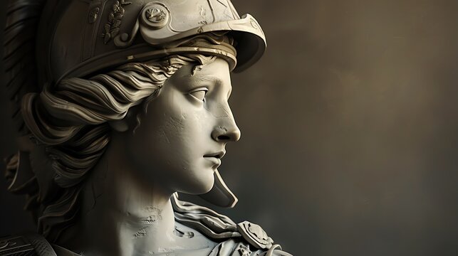 Detailed image of ancient statue of god of war