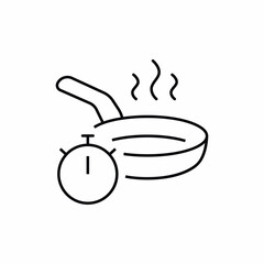 pan fry cook time icon