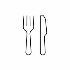 fork knife food table icon