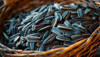 Image of different types of seeds and grains in a basket
