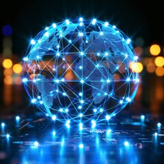 Obraz premium Best Internet Concept of global business from concepts series. Tech Background