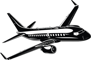 Airplanes silhouettes and airplane icon Illustration. Aircraft icon vector. airplane logo vector.