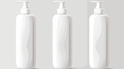 Shampoo bottle mockup set - realistic white blank b