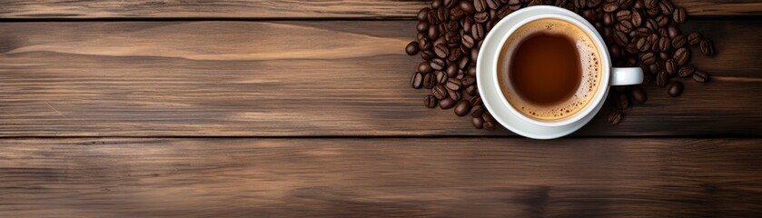 Fototapeta premium A cup of coffee with copy space 