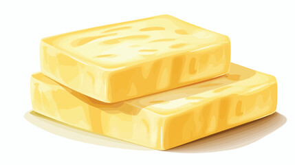 Sliced butter or margarine blocks mockup realistic