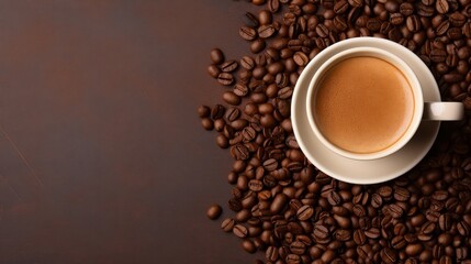 Fototapeta premium A cup of coffee with copy space 