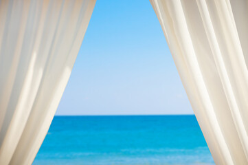 View from the hotel window to the sea