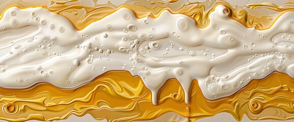 Foamy Beer Splashes, Vibrant Patterns, Dynamic Textures, International Beer Day Background