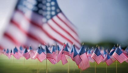 field hundreds american flags commemorating hd background wallpaper desktop wallpaper