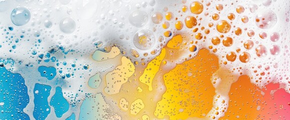 Foamy Beer Splashes, Vibrant Patterns, Fluid Designs, International Beer Day Background