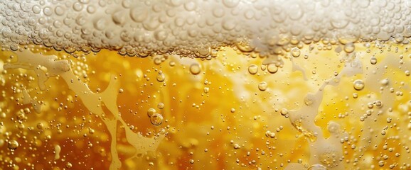 Foamy Beer Splashes, Vibrant Textures, Fluid Motion, International Beer Day Background