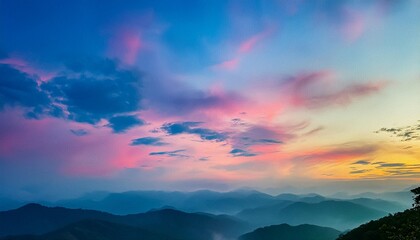 watercolor background in blue pink and green colors colorful painted background texture in abstract sunset or sunrise sky illustration