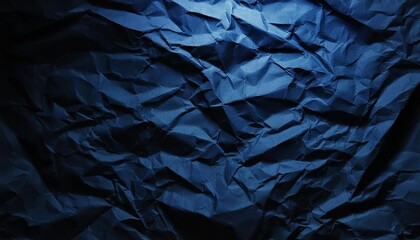 dark blue paper crumpled textured background empty sheet design for your templates visual design ai