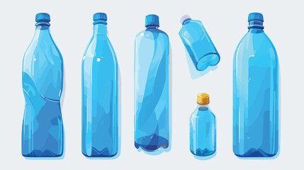 Sport or touristic water blue bottle 3d realistic v