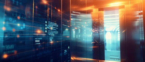 Close up of an entrepreneur delivering an elevator pitch inside a literal elevator