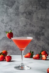 a strawberry martini