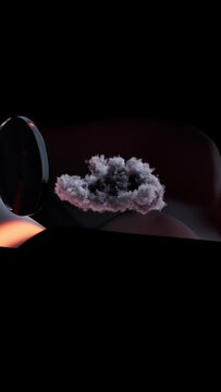A motion graphic vertical minimalistic digital art 3D scene loop HD