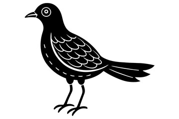 Fototapeta premium doodle bird vector silhouette illustration
