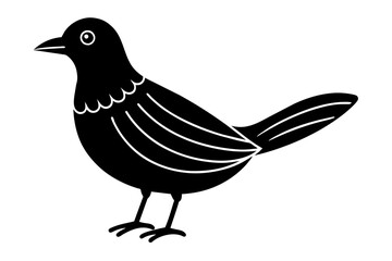 doodle bird vector silhouette illustration