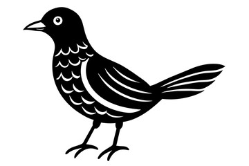 doodle bird vector silhouette illustration