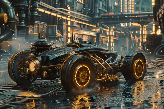 AI generated illustration of an iconic a modern mobile