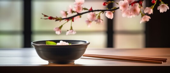  A coffee cup is placed on a background with a copy space image featuring coffee beans 