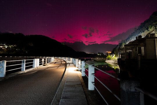 Aurora Boreale nelle Dolomiti (BL) 